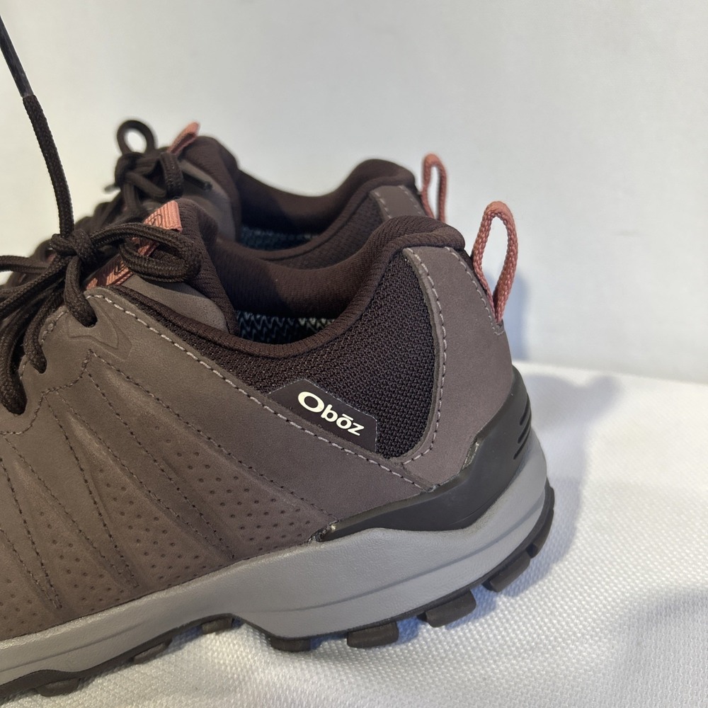 Oboz Sypes Low Leather B-DRY Women's Hiking Shoes, Peppercorn, SIZE 7 EUC - Picture 3 of 9
